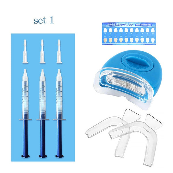 Home Use Teeth Whitening Kit with led light Care Oral Hygiene Tooth Whitener Bleaching White With Carbamide Peroxide