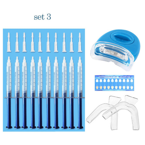 Home Use Teeth Whitening Kit with led light Care Oral Hygiene Tooth Whitener Bleaching White With Carbamide Peroxide