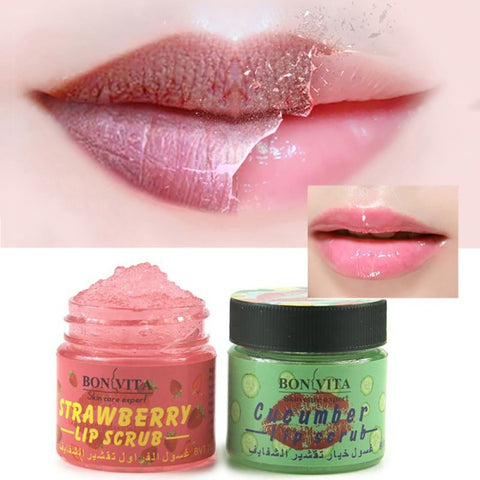 Cucumber Strawberry Full Lips Care Beauty Moisturizing Remove Dead Skin Lip Exfoliating Scrub Products