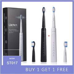 Sonicool 2019 New 051B Ultrasonic Sonic Electric Toothbrush USB Rechargeable Tooth Brushes With 4 Pcs DuPont Replacement Heads