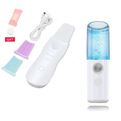 Ultrasonic Skin Scrubber Blackhead Remover Face Scrubber Cleanser Facial Pore Cleaner Face Lifting USB Face Skin Scraper