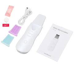 Ultrasonic Skin Scrubber Blackhead Remover Face Scrubber Cleanser Facial Pore Cleaner Face Lifting USB Face Skin Scraper
