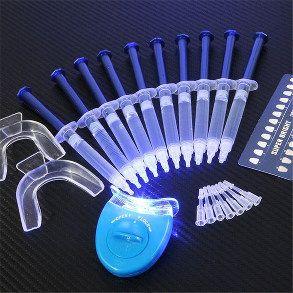 Top Kwaliteit Peroxide Tanden Whitening Kit Bleken Systeem Heldere Witte Tanden Whitening Gel Kit Met Led Licht Professionele