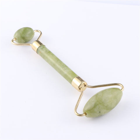 Rouleau de Massage du visage Double têtes Jade pierre lifting mains corps peau Relaxation minceur beauté soins de santé