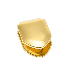14k Gold Plated Hip Hop Teeth Grillz Caps Top or Bottom Grill False Teeth Whitening Gold Plated Small Single Tooth Cap