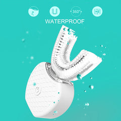 360 Degrees Intelligent Automatic Sonic Electric Toothbrush U Type Tooth Brush USB Charging Tooth Teeth Whitening Blue Light
